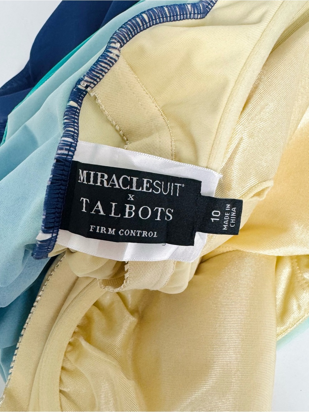 Miraclesuit Talbots Sz 10 Firm Control One Piece SwimSuit Blue Ombré UPF 50 $189 - Picture 7 of 12